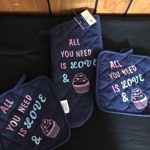 3 piece pot holder set